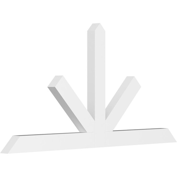 Ekena Millwork Saratoga Architectural Grade PVC Gable Bracket, 96"W x 48"H x 4"D x 6"F, 12/12 Pitch GBP096X48X0406SAR00 - main